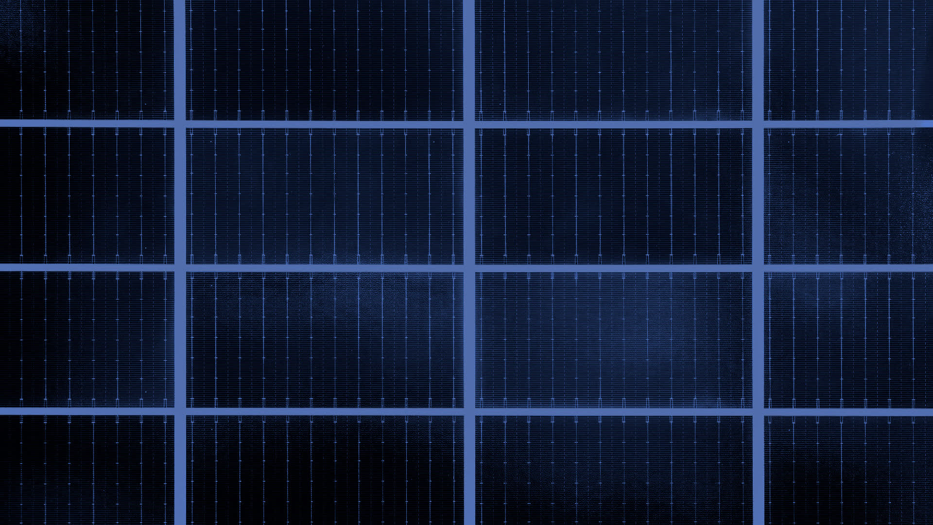 Solar module surface in blue light