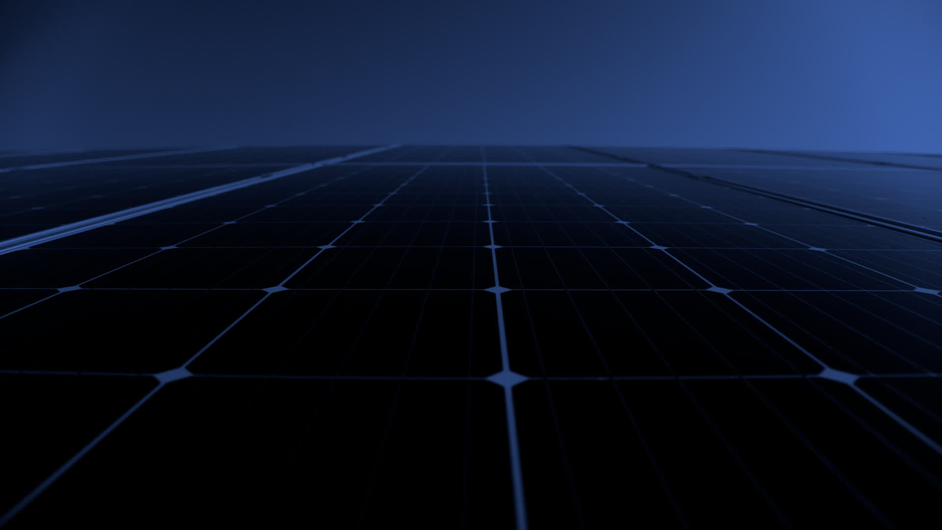 Rows of solar modules